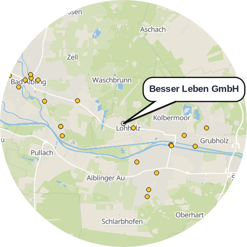 Kartenausschnitt für die Firma Besser Leben GmbH
