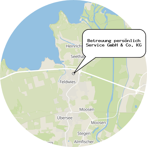 Kartenausschnitt für die Firma Betreuung persönlich Service GmbH & Co. KG
