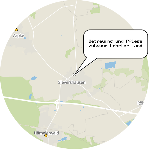 Kartenausschnitt für die Firma Betreuung und Pflege zuhause Lehrter Land