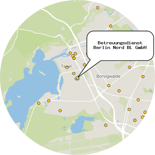Kartenausschnitt für die Firma Betreuungsdienst Berlin Nord BL GmbH