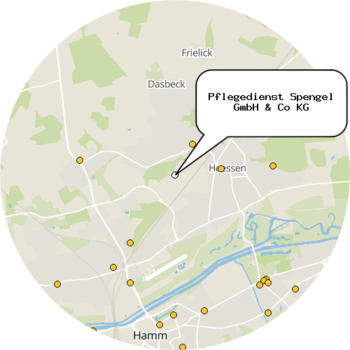 Kartenausschnitt für die Firma Pflegedienst Spengel GmbH & Co KG