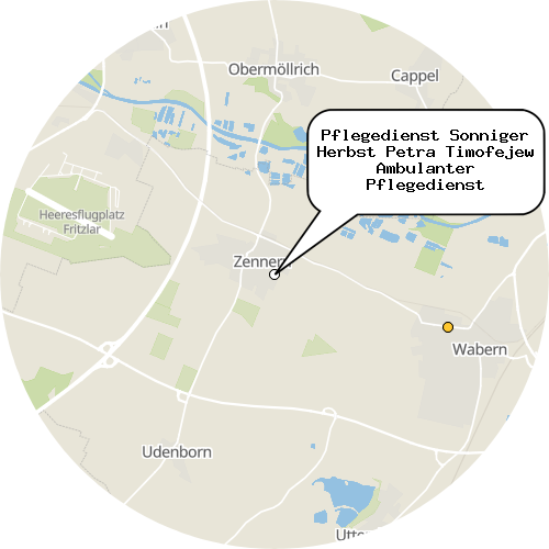Kartenausschnitt für die Firma Pflegedienst Sonniger Herbst Petra Timofejew Ambulanter Pflegedienst