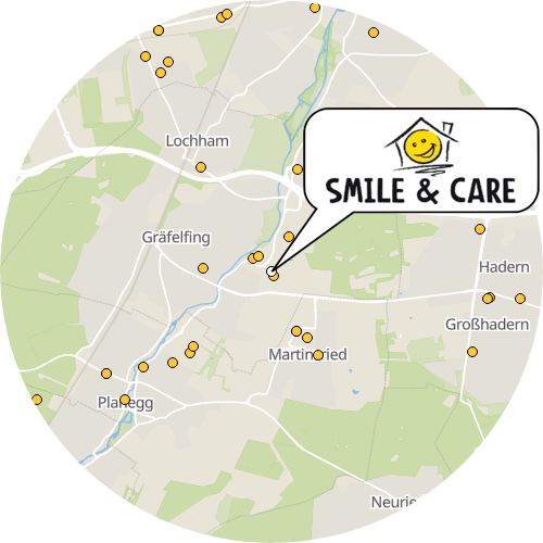 Kartenausschnitt für die Firma Pflegedienst Smile and Care