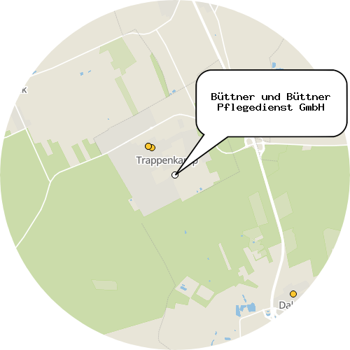 Kartenausschnitt für die Firma Büttner und Büttner Pflegedienst GmbH
