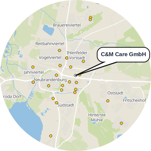 Kartenausschnitt für die Firma C&M Care GmbH