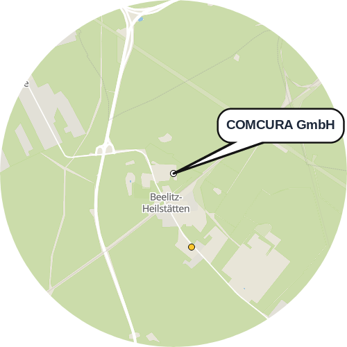 Kartenausschnitt für die Firma COMCURA GmbH