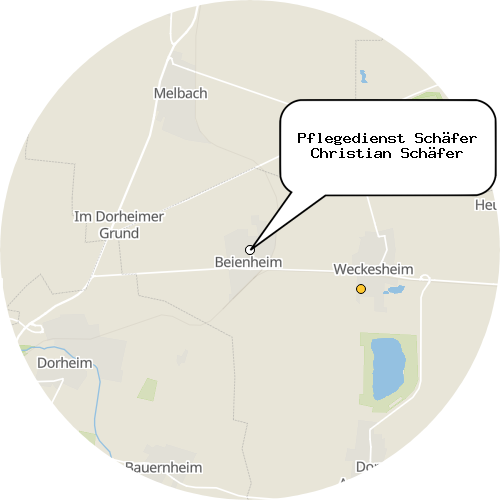 Kartenausschnitt für die Firma Pflegedienst Schäfer Christian Schäfer