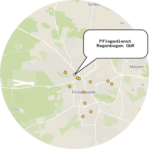 Kartenausschnitt für die Firma Pflegedienst Regenbogen GbR