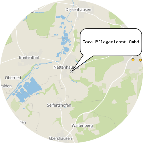 Kartenausschnitt für die Firma Care Pflegedienst GmbH