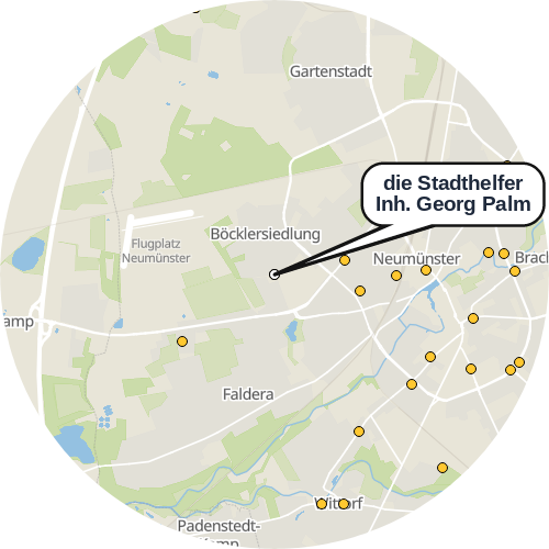Kartenausschnitt für die Firma die Stadthelfer Inh. Georg Palm