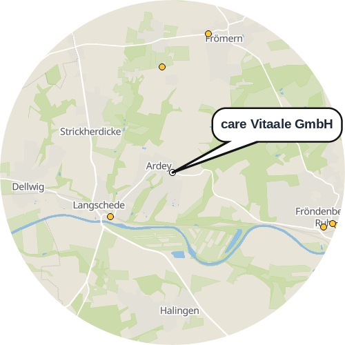 Kartenausschnitt für die Firma care Vitaale GmbH