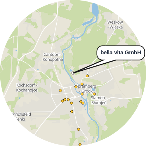 Kartenausschnitt für die Firma bella vita GmbH