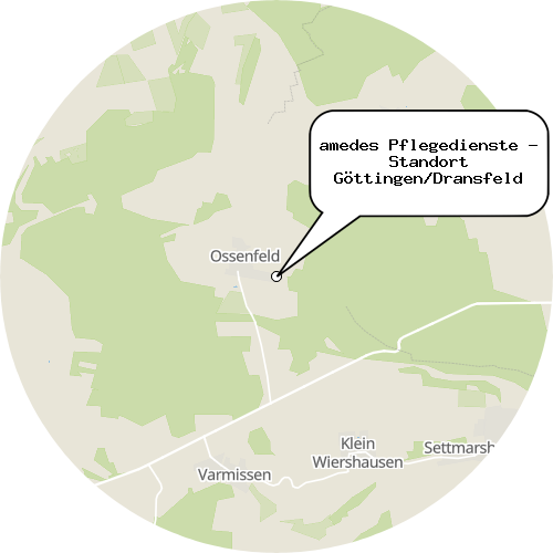 Kartenausschnitt für die Firma amedes Pflegedienste - Standort Göttingen/Dransfeld