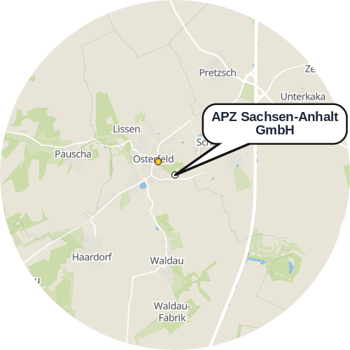 Kartenausschnitt für die Firma APZ Sachsen-Anhalt GmbH