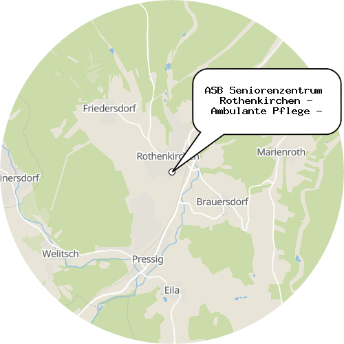 Kartenausschnitt für die Firma ASB Seniorenzentrum  Rothenkirchen - Ambulante Pflege -