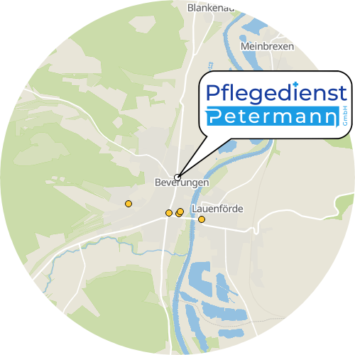 Kartenausschnitt für die Firma Pflegedienst Petermann GmbH