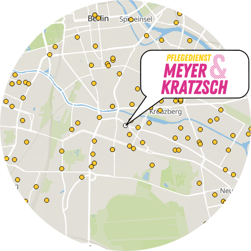 Kartenausschnitt für die Firma Pflegedienst Meyer & Kratzsch Berlin GmbH