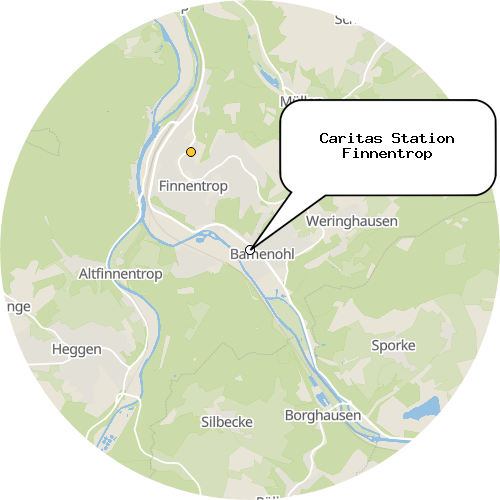 Kartenausschnitt für die Firma Caritas Station Finnentrop
