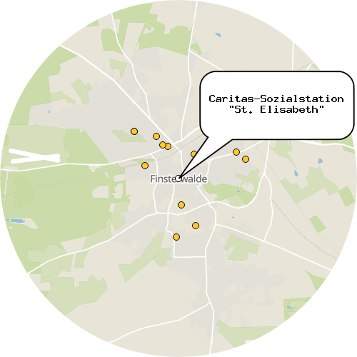 Kartenausschnitt für die Firma Caritas-Sozialstation "St. Elisabeth"