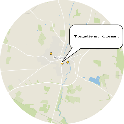 Kartenausschnitt für die Firma Pflegedienst Kliemert