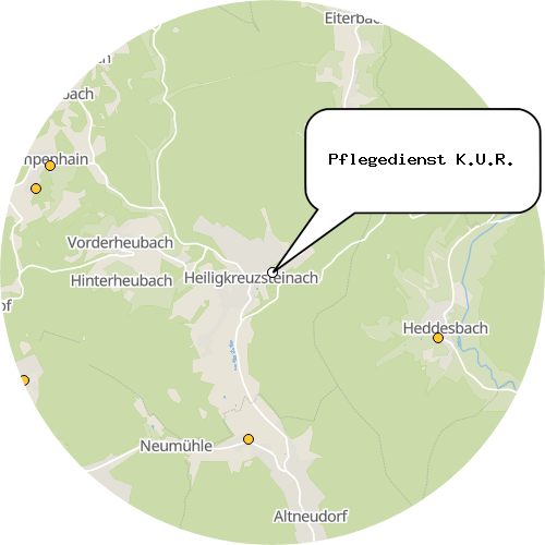 Kartenausschnitt für die Firma Pflegedienst K.U.R.