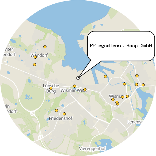 Kartenausschnitt für die Firma Pflegedienst Hoop GmbH