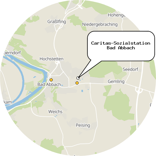 Kartenausschnitt für die Firma Caritas-Sozialstation Bad Abbach