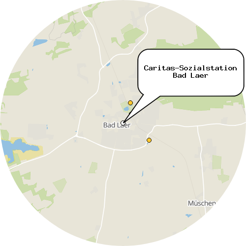 Kartenausschnitt für die Firma Caritas-Sozialstation Bad Laer
