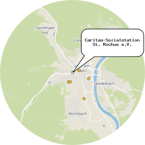 Kartenausschnitt für die Firma Caritas-Sozialstation St. Rochus e.V.