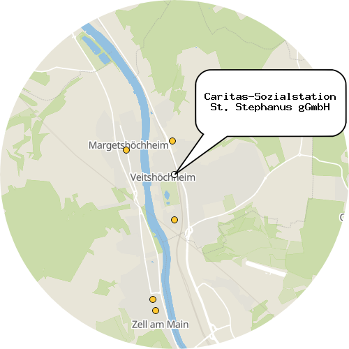 Kartenausschnitt für die Firma Caritas-Sozialstation St. Stephanus gGmbH