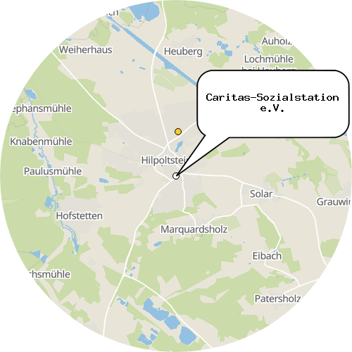 Kartenausschnitt für die Firma Caritas-Sozialstation e.V.