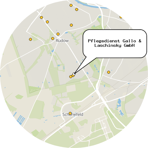 Kartenausschnitt für die Firma Pflegedienst Gallo & Laschinsky GmbH
