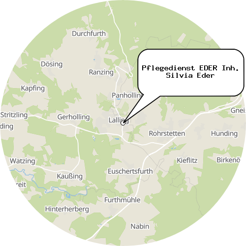Kartenausschnitt für die Firma Pflegedienst EDER Inh. Silvia Eder