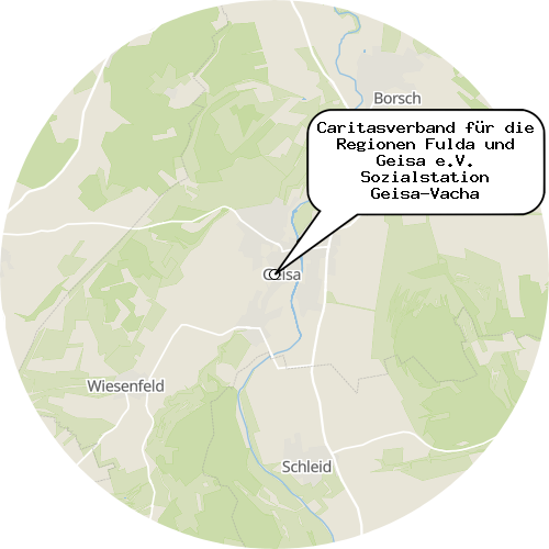 Kartenausschnitt für die Firma Caritasverband für die Regionen Fulda und Geisa e.V. Sozialstation Geisa-Vacha