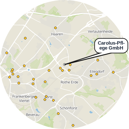Kartenausschnitt für die Firma Carolus-Pflege GmbH