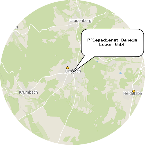 Kartenausschnitt für die Firma Pflegedienst Daheim Leben GmbH