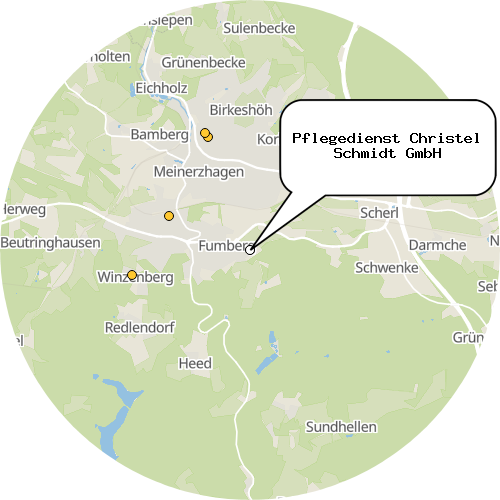 Kartenausschnitt für die Firma Pflegedienst Christel Schmidt GmbH