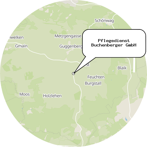 Kartenausschnitt für die Firma Pflegedienst Buchenberger GmbH