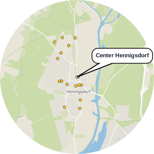 Kartenausschnitt für die Firma Center Hennigsdorf