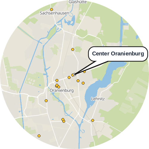 Kartenausschnitt für die Firma Center Oranienburg