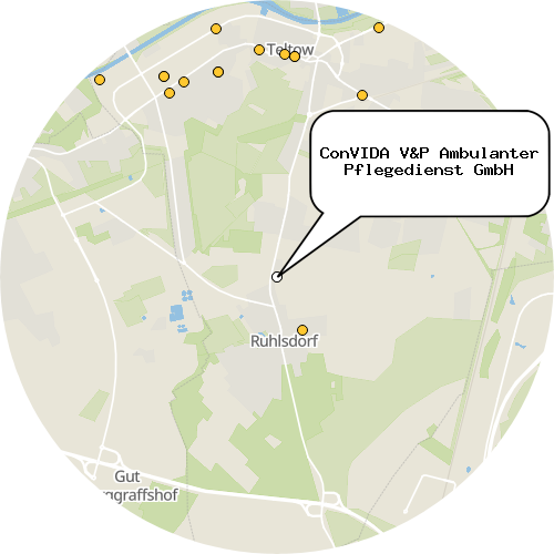 Kartenausschnitt für die Firma ConVIDA V&P Ambulanter Pflegedienst GmbH