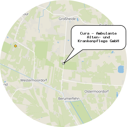 Kartenausschnitt für die Firma Cura - Ambulante Alten- und Krankenpflege GmbH