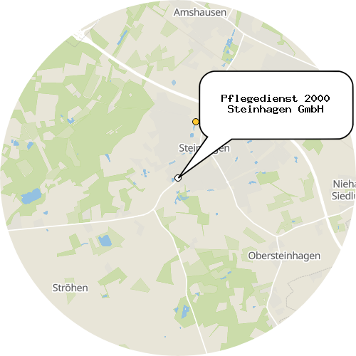 Kartenausschnitt für die Firma Pflegedienst 2000 Steinhagen GmbH