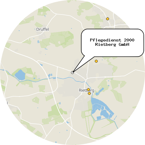Kartenausschnitt für die Firma Pflegedienst 2000 Rietberg GmbH