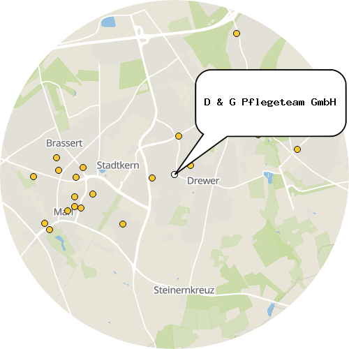 Kartenausschnitt für die Firma D & G Pflegeteam GmbH