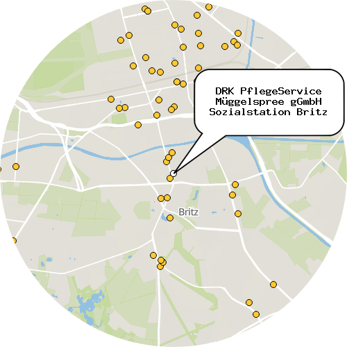 Kartenausschnitt für die Firma DRK PflegeService Müggelspree gGmbH Sozialstation Britz
