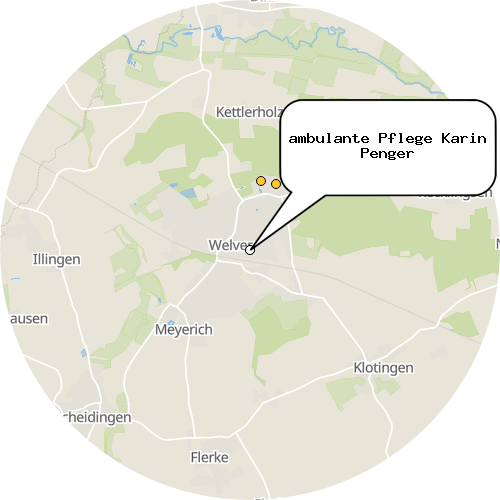 Kartenausschnitt für die Firma ambulante Pflege Karin Penger