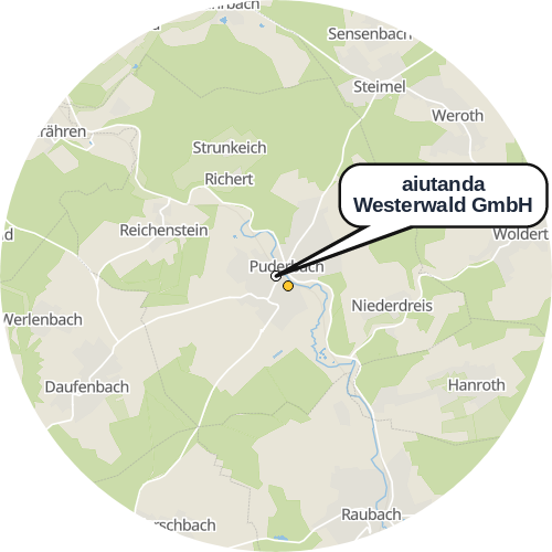 Kartenausschnitt für die Firma aiutanda Westerwald GmbH