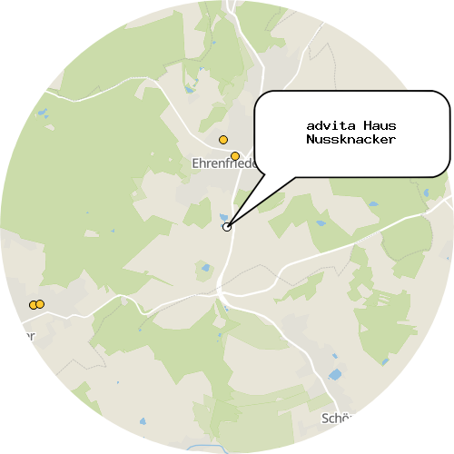 Kartenausschnitt für die Firma advita Haus Nussknacker