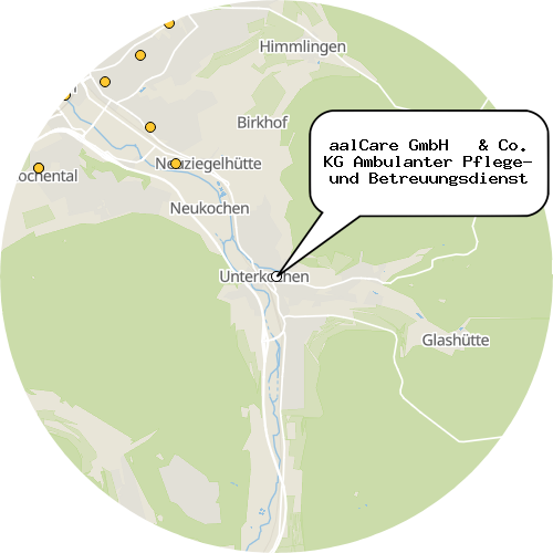 Kartenausschnitt für die Firma aalCare GmbH   & Co. KG Ambulanter Pflege- und Betreuungsdienst